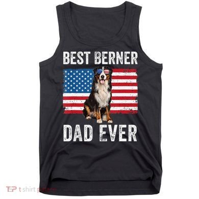 Berner Dad American Flag Dog Lover Owner Bernese Mountain Tank Top