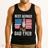 Berner Dad American Flag Dog Lover Owner Bernese Mountain Tank Top thumb 3