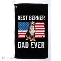 Berner Dad American Flag Dog Lover Owner Bernese Mountain Golf Towel thumb 0