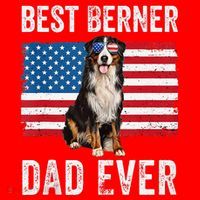 Berner Dad American Flag Dog Lover Owner Bernese Mountain Santa Hat thumb 1