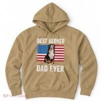 Berner Dad American Flag Dog Lover Owner Bernese Mountain Hoodie thumb 0