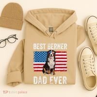 Berner Dad American Flag Dog Lover Owner Bernese Mountain Hoodie thumb 4