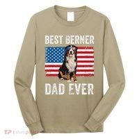Berner Dad American Flag Dog Lover Owner Bernese Mountain Long Sleeve Shirt thumb 0