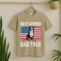 Berner Dad American Flag Dog Lover Owner Bernese Mountain T-Shirt thumb 2