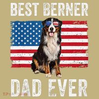 Berner Dad American Flag Dog Lover Owner Bernese Mountain Mousepad thumb 1