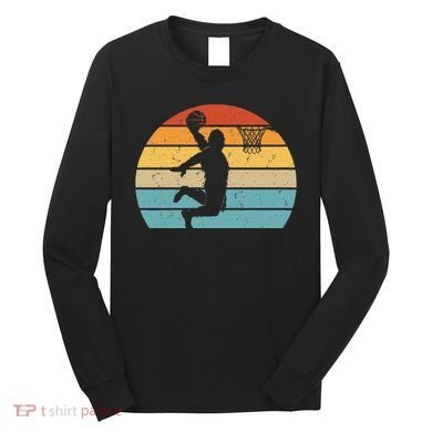 Bigfoot Dunking A Basketball Sasquatch Design Long Sleeve Shirt