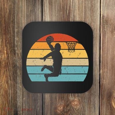 Bigfoot Dunking A Basketball Sasquatch Design Coaster