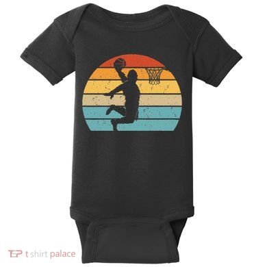 Bigfoot Dunking A Basketball Sasquatch Design Baby Bodysuit