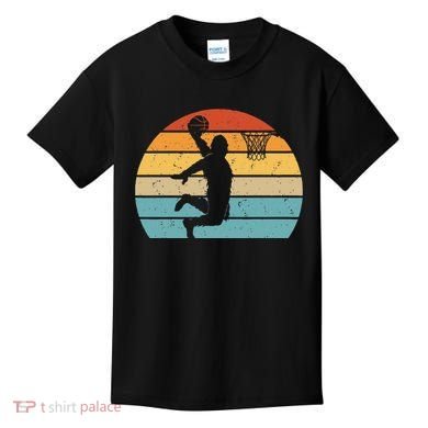 Bigfoot Dunking A Basketball Sasquatch Design Kids T-Shirt