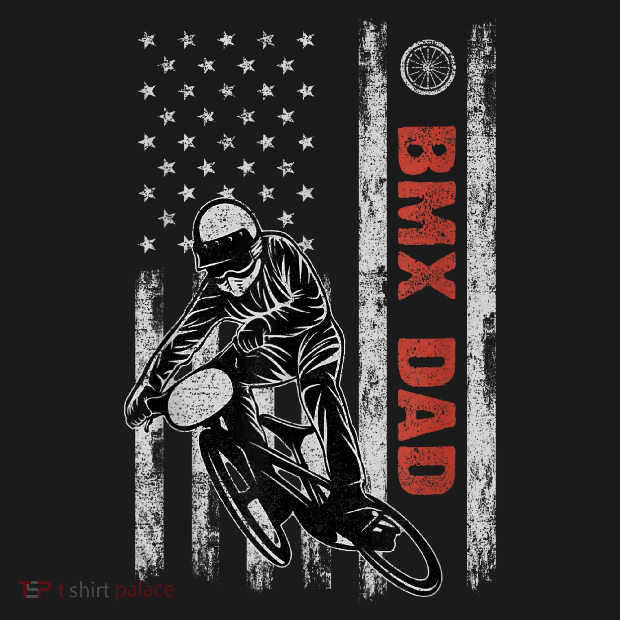 BMX Dad American Flag Fathers Day 4th Of July Gift Hoodie