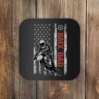 BMX Dad American Flag Fathers Day 4th Of July Gift Coaster thumb 0