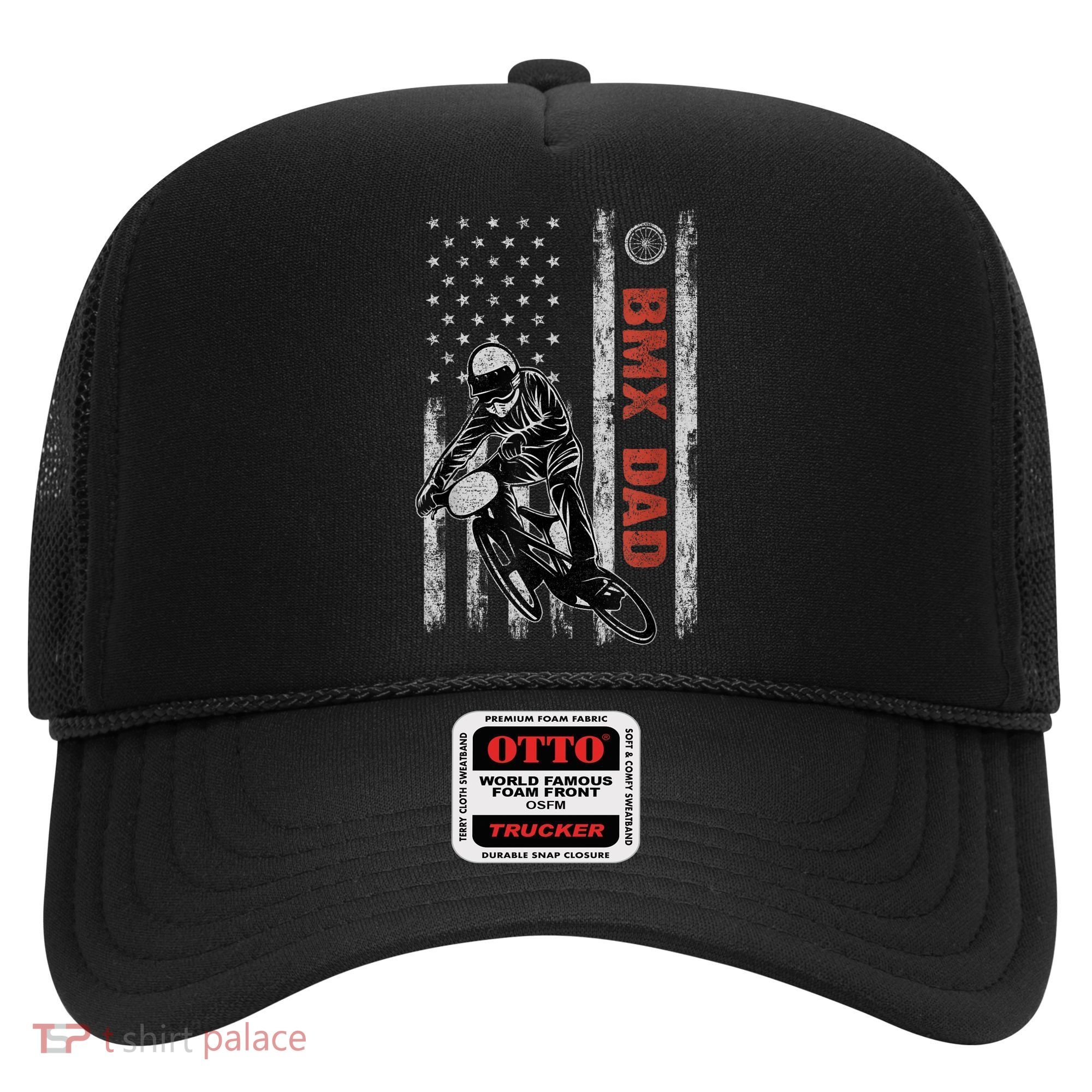 BMX Dad American Flag Fathers Day 4th Of July Gift Hat