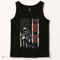 BMX Dad American Flag Fathers Day 4th Of July Gift Tank Top thumb 2
