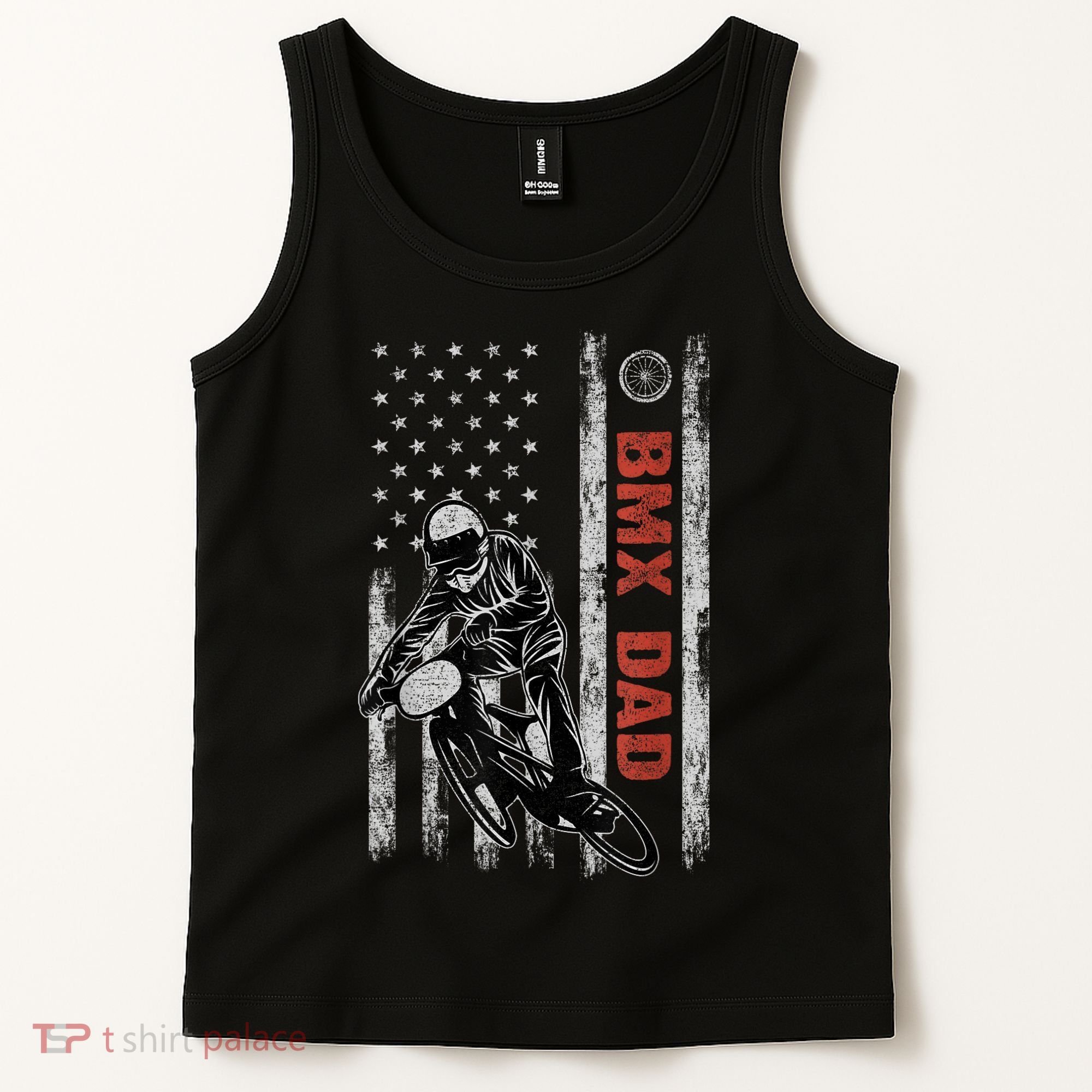 BMX Dad American Flag Fathers Day 4th Of July Gift Tank Top