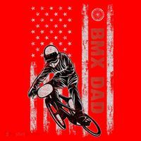 BMX Dad American Flag Fathers Day 4th Of July Gift Santa Hat thumb 1