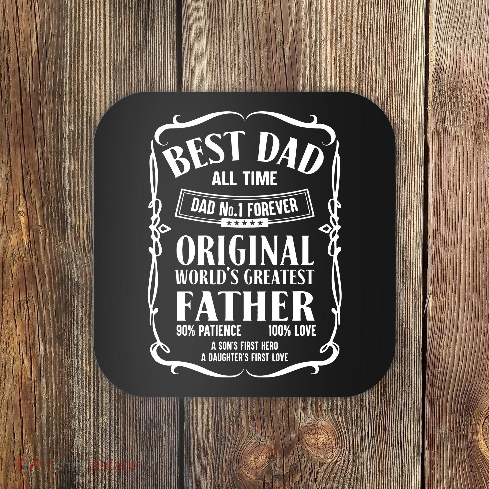 Best Dad All Time Dad No1 Dad Shirt Father's Day Coaster