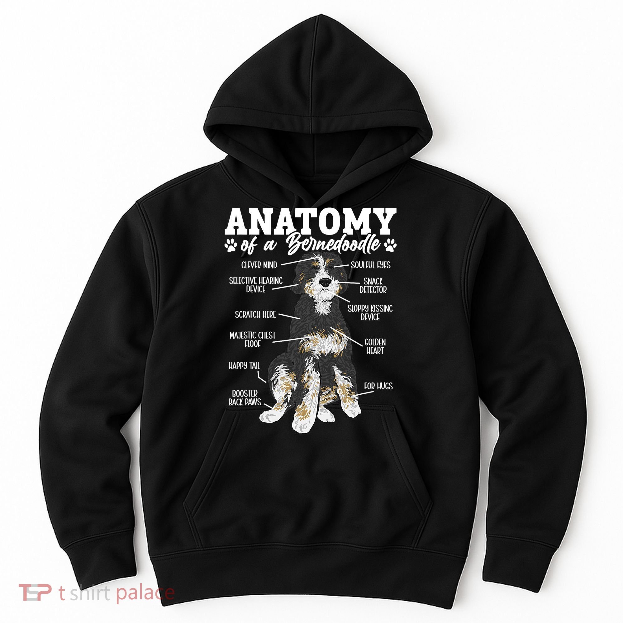 Bernedoodle Dog Anatomy Of A Bernedoodle Hoodie