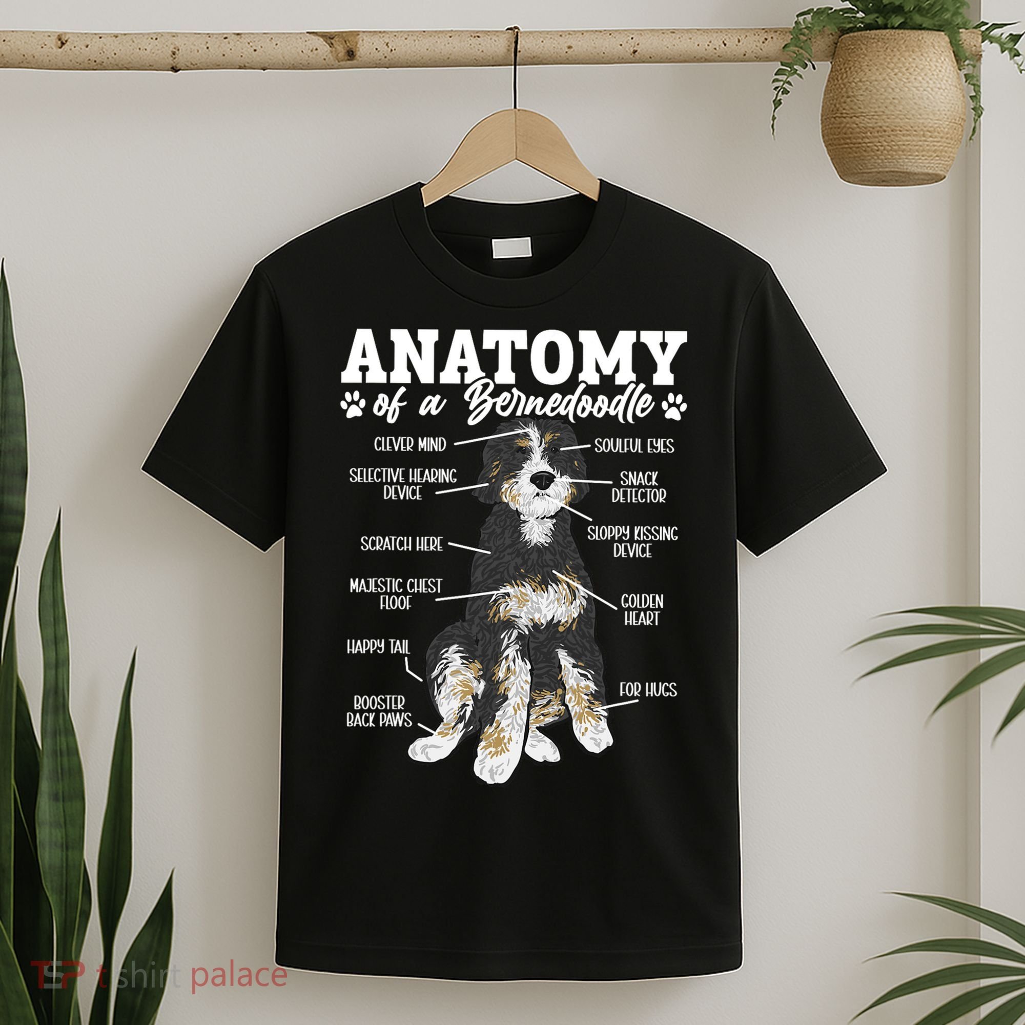 Bernedoodle Dog Anatomy Of A Bernedoodle T-Shirt