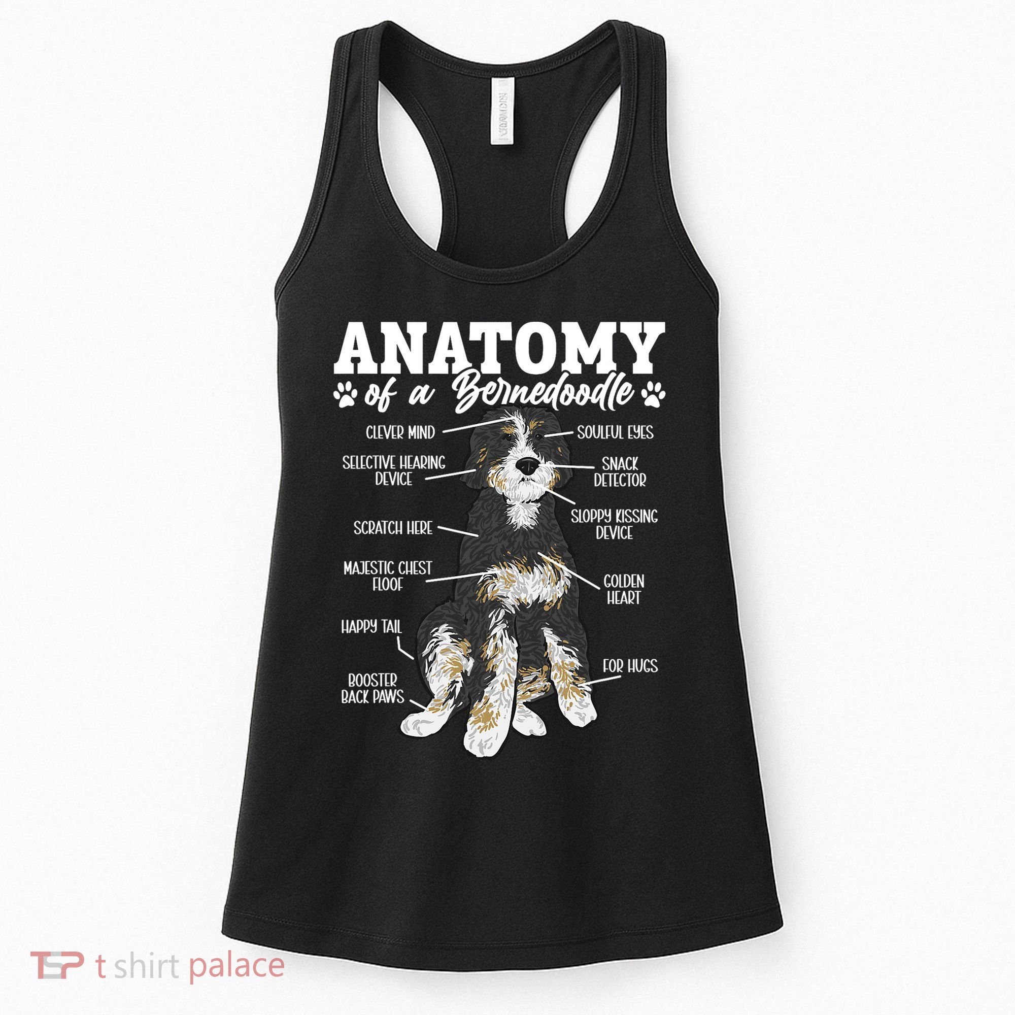 Bernedoodle Dog Anatomy Of A Bernedoodle Women's Tank Top