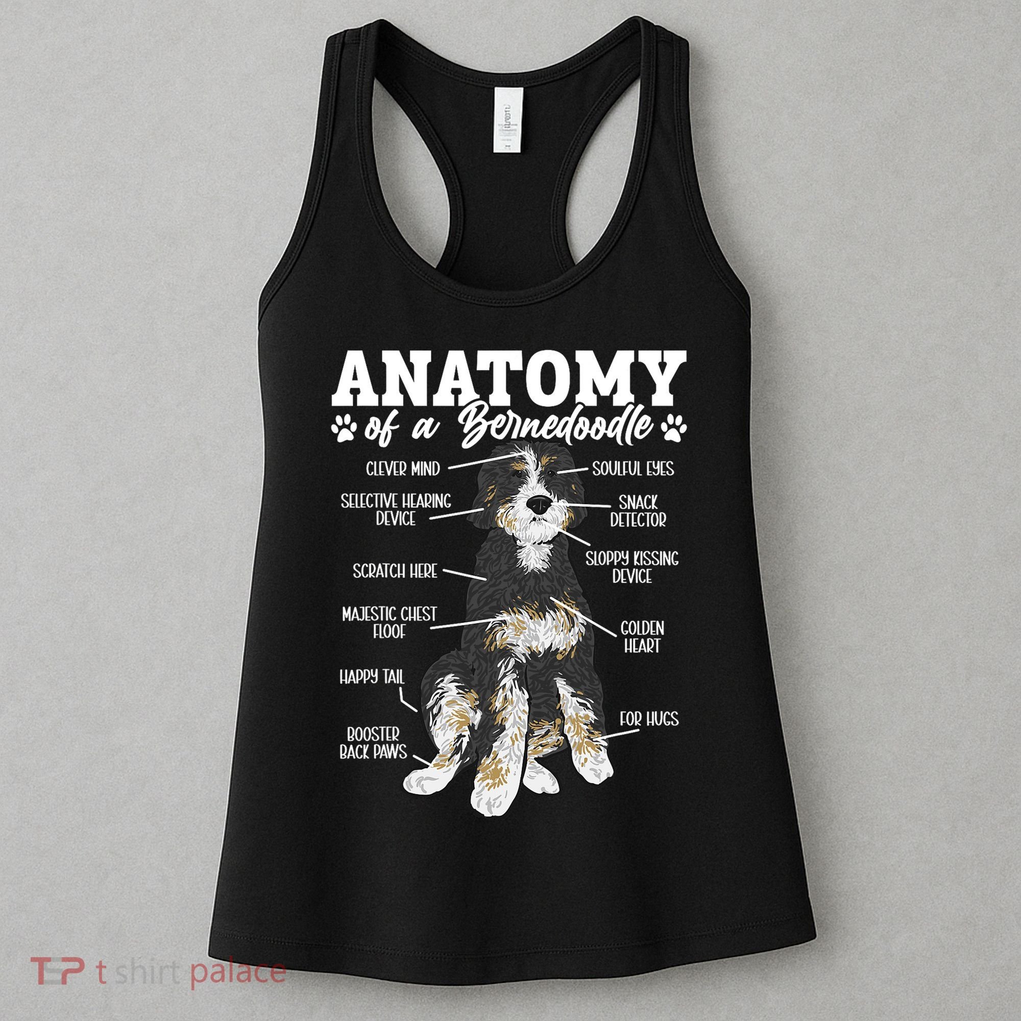 Bernedoodle Dog Anatomy Of A Bernedoodle Women's Tank Top