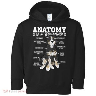 Bernedoodle Dog Anatomy Of A Bernedoodle Toddler Hoodie