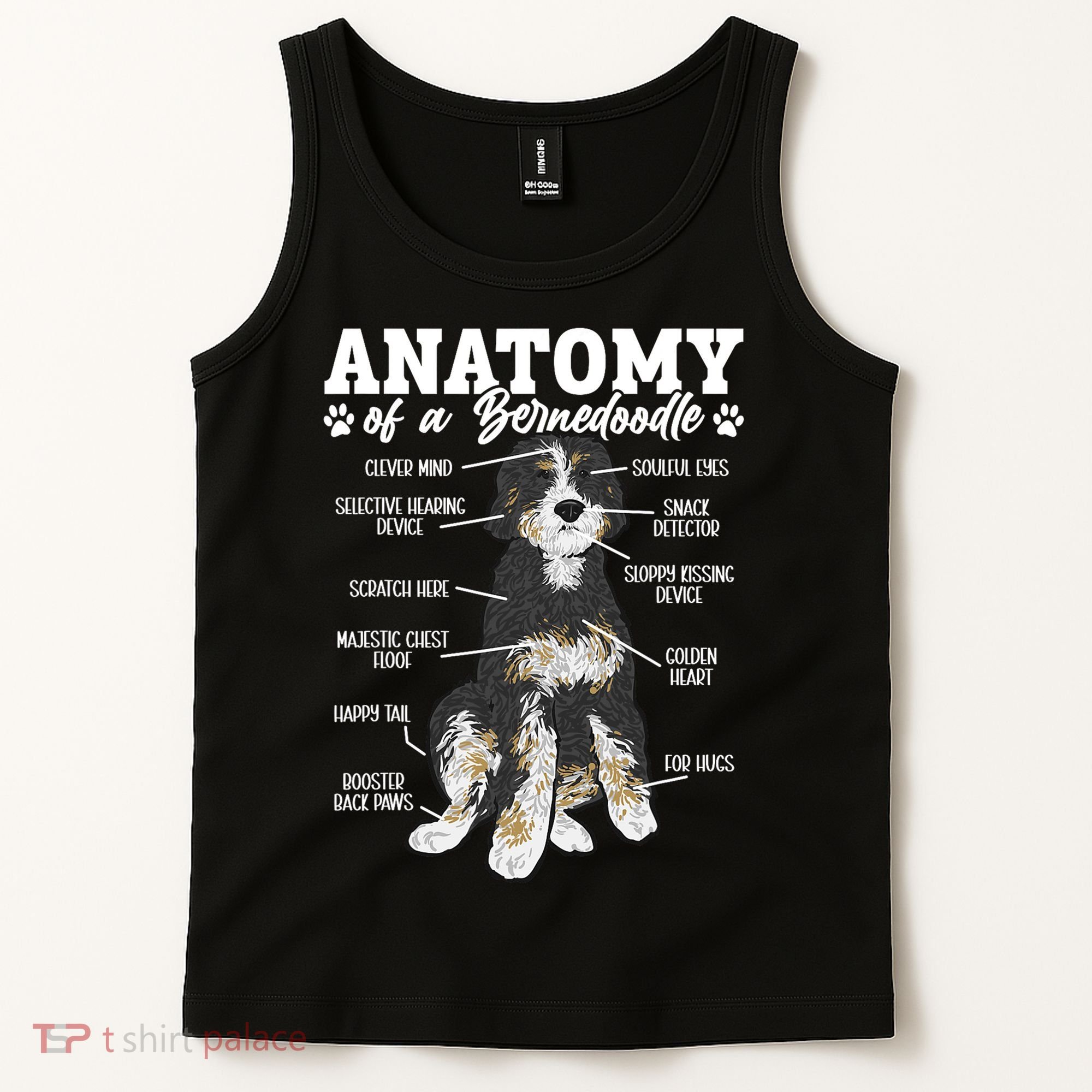 Bernedoodle Dog Anatomy Of A Bernedoodle Tank Top