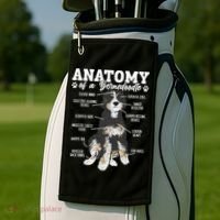 Bernedoodle Dog Anatomy Of A Bernedoodle Golf Towel thumb 2