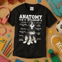 Bernedoodle Dog Anatomy Of A Bernedoodle Kids T-Shirt thumb 3