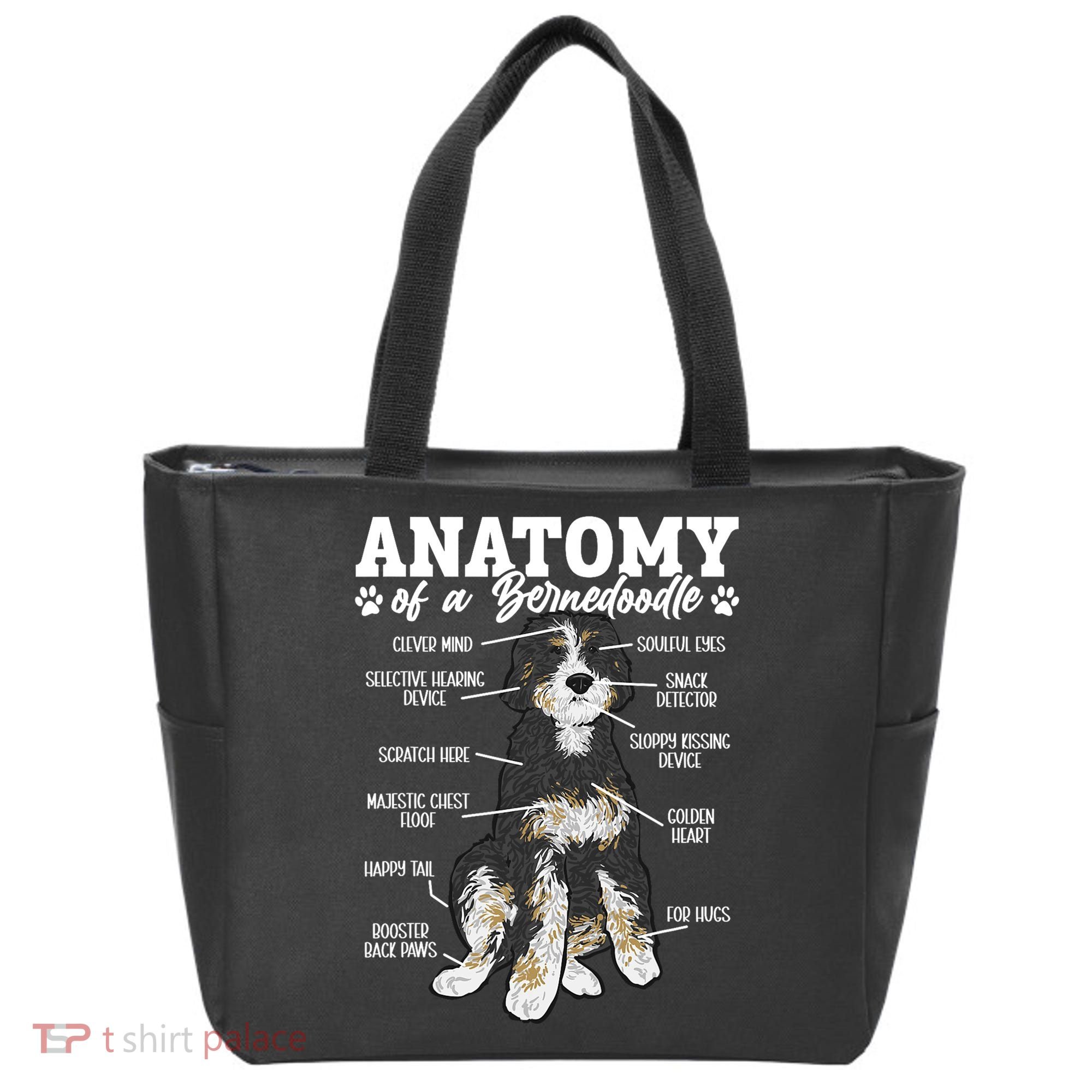 Bernedoodle Dog Anatomy Of A Bernedoodle Tote Bag