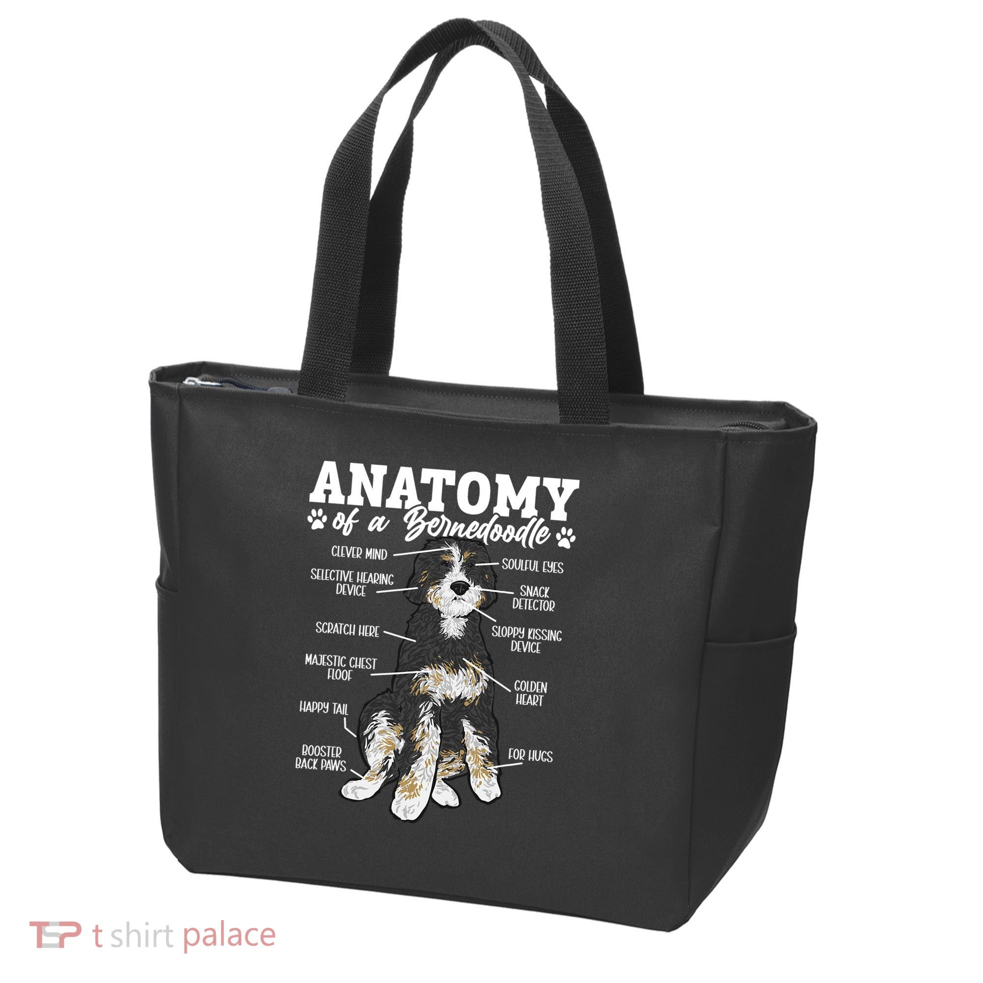 Bernedoodle Dog Anatomy Of A Bernedoodle Tote Bag