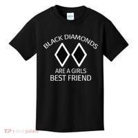 Black Diamonds Are A Girl Best Friend Skiing Kids T-Shirt thumb 0