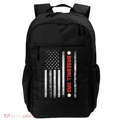 Baseball Dad American Flag Cool Father's Day Gift Backpack