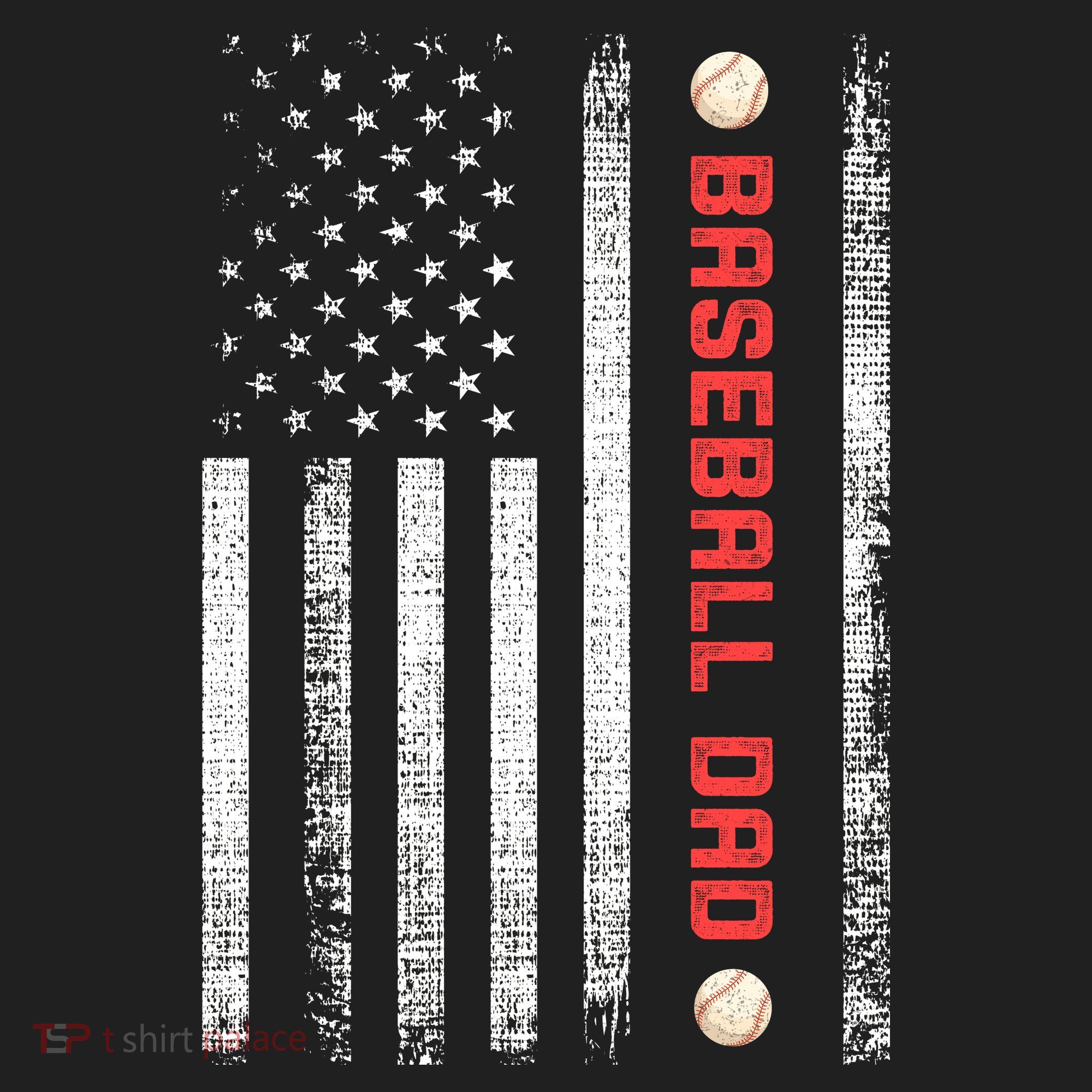 Baseball Dad American Flag Cool Father's Day Gift Tumbler