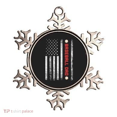 Baseball Dad American Flag Cool Father's Day Gift Ornament