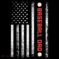 Baseball Dad American Flag Cool Father's Day Gift Ornament thumb 1