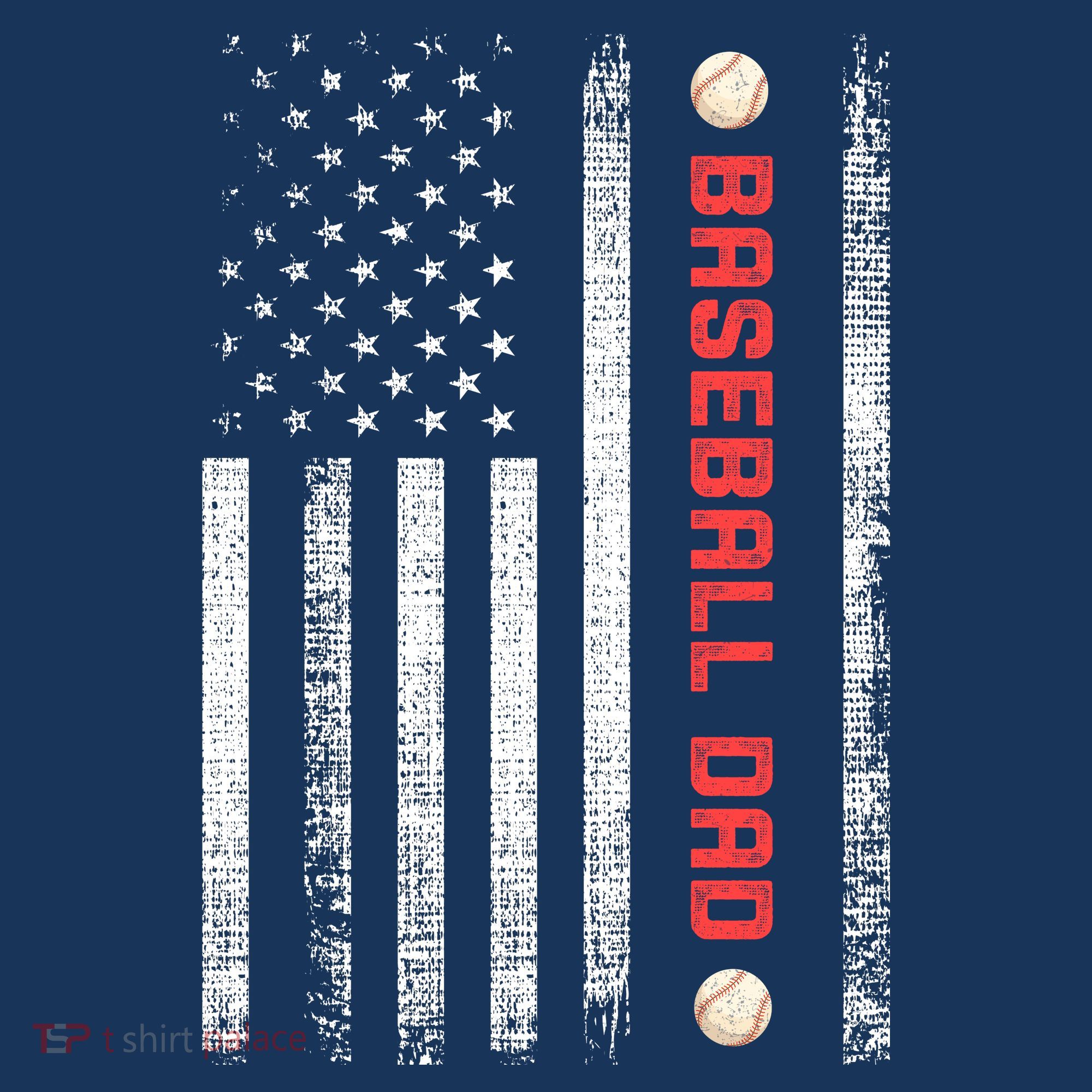 Baseball Dad American Flag Cool Father's Day Gift Women's Sweatshirt