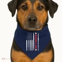 Baseball Dad American Flag Cool Father's Day Gift USA-Made Doggie Bandana thumb 1