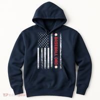 Baseball Dad American Flag Cool Father's Day Gift Hoodie thumb 0