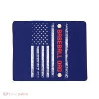 Baseball Dad American Flag Cool Father's Day Gift Mousepad thumb 0