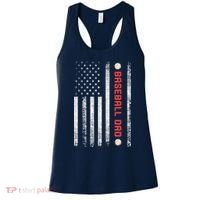 Baseball Dad American Flag Cool Father's Day Gift Women's Tank Top thumb 0