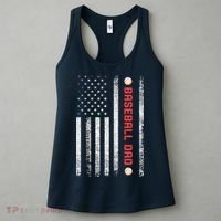 Baseball Dad American Flag Cool Father's Day Gift Women's Tank Top thumb 3