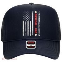 Baseball Dad American Flag Cool Father's Day Gift Hat thumb 0