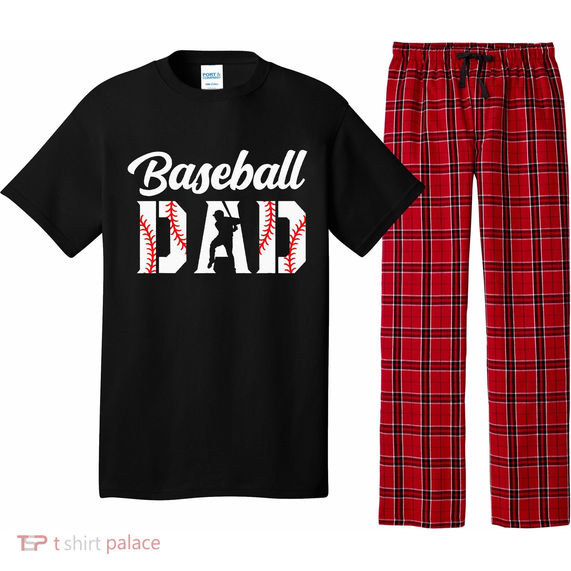 Baseball Dad Apparel Dad Baseball Pajama Set