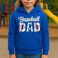 Baseball Dad Apparel Dad Baseball Kids Hoodie thumb 3
