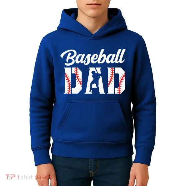 Baseball Dad Apparel Dad Baseball Kids Hoodie