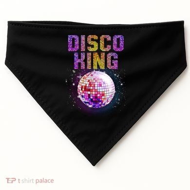 Best Disco Art Groovy Dance Music Disco Lover USA-Made Doggie Bandana
