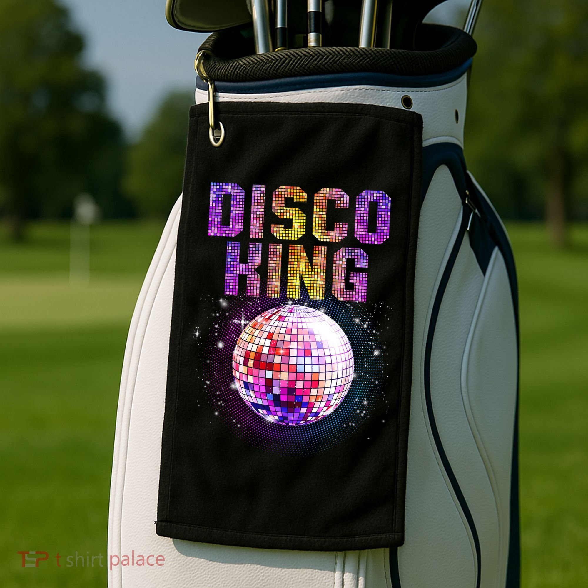 Best Disco Art Groovy Dance Music Disco Lover Golf Towel