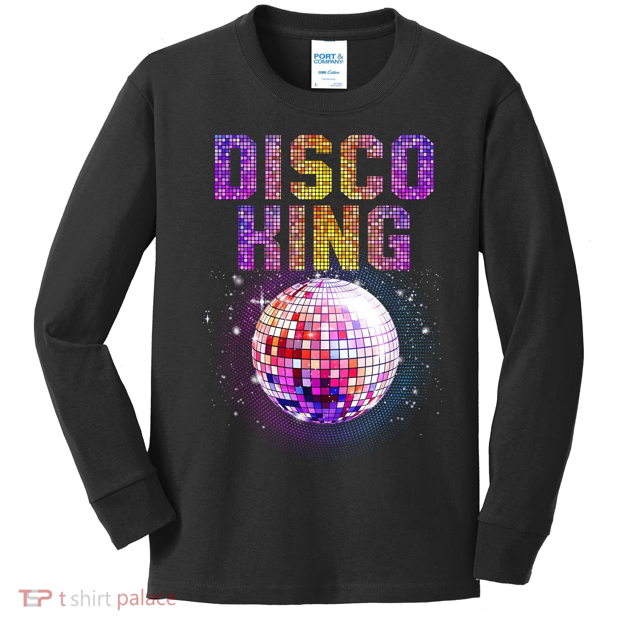 Best Disco Art Groovy Dance Music Disco Lover Kids Long Sleeve Shirt