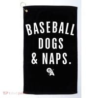 Baseball Dogs And Naps Golf Towel thumb 0
