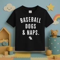 Baseball Dogs And Naps Toddler T-Shirt thumb 3